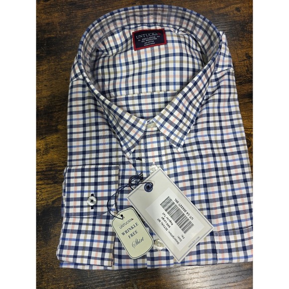 UNTUCKit Men's Shirt XXXL Regular Tall Long Sleeve Button-Up Wrinkle Free Casual - Picture 9 of 12